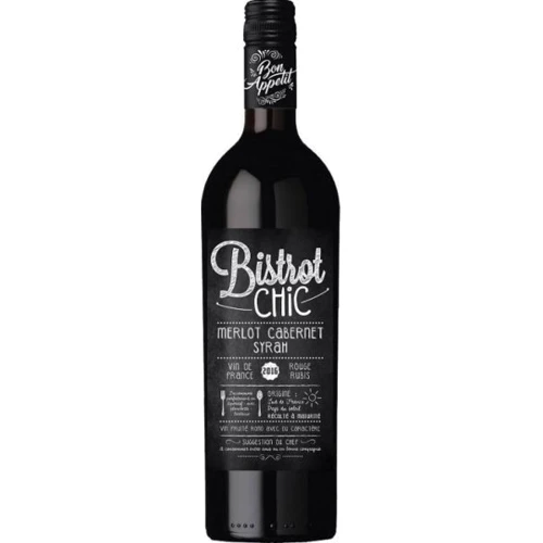 Вино Bistrot Chic Merlot Cabernet Sauvignon Syrah VdF красное сухое 0.75л (VTS1313360)