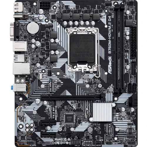 ASRock B760M-HDV/M.2 D4: Оперативная память 2xDDR4 5333+ МГц, до 64 ГБ