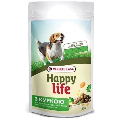 Сухий корм Happy Life Adult Dinner with Chicken з овочами преміум для собак Вага: 0.35 кг (56977)
