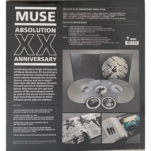 LP5 Box-Set I-DI Muse: Absolution - Xx Anniversary - Silver & Clear Vinyl (LP0149) фото 3