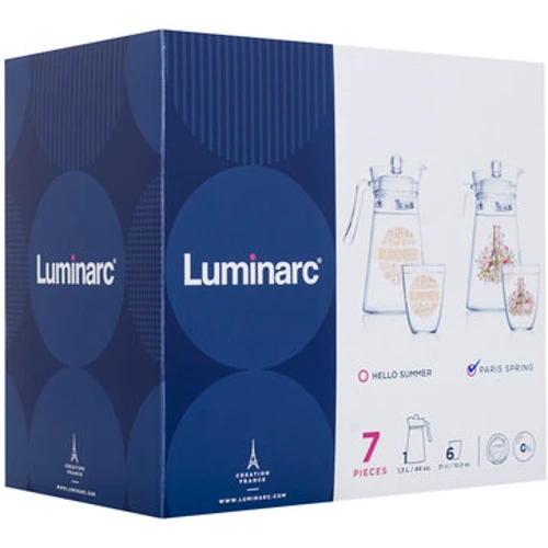 Набор для напитков Luminarc NEO PARIS SPRING 7 предметов (P5536): Материал Ударопрочное стекло