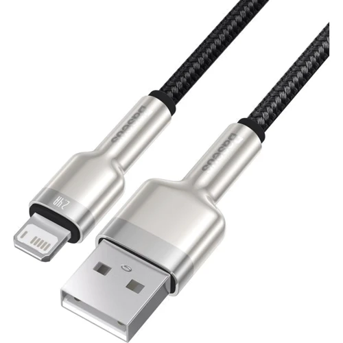 Кабель Baseus USB Cable to Lightning Cafule Metal 2.4A 1m Black (CALJK-A01): Тип USB Cable - Lightning