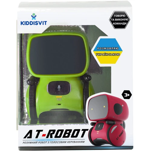 Интерактивный робот с голосовым управлением – AT-ROBOT (зелёный, озвуч.укр.) AT001-02-UKR: Рекомендуемый возраст от 3 лет