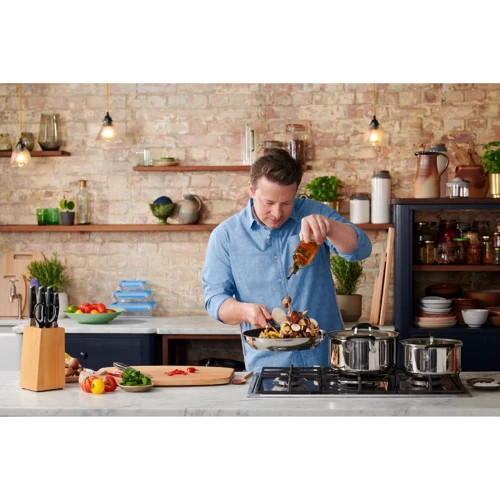 Сковорода Tefal Jamie Oliver Home Cook 28 см (E3030656): Матеріал корпусу нержавеющая сталь