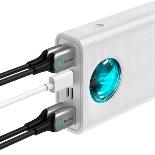 Внешний аккумулятор Baseus Power Bank 30000mAh Amblight Digital Display Quick Charger PD 33W White (PPLG-02): Особенности быстрая зарядка, с дисплеем
