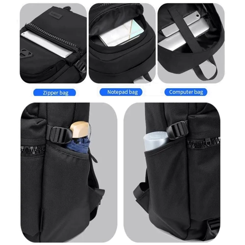 Сумка для ноутбуков Ozuko 15,6" Military Sports Backpack Black (9488) фото 6