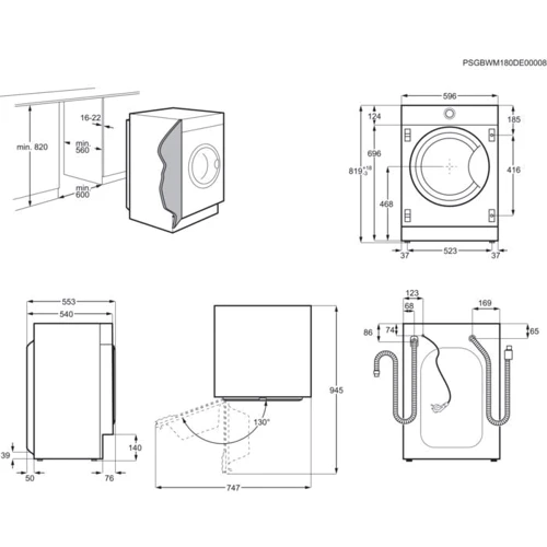 Встраиваемая стиральная машина Electrolux EW7W368SI: Тип загрузки фронтальная