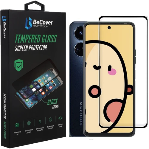 Аксессуар для смартфона BeCover Tempered Glass Black for Tecno Camon 19 Neo (CH6i) (708168): undefined undefined