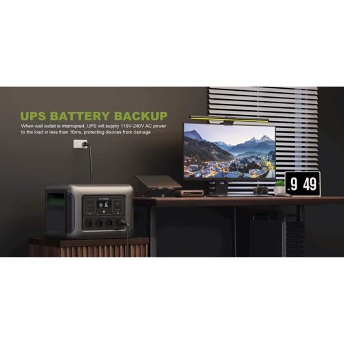 Зарядная станция Allpowers R2500 2016Wh 2500W LiFiP04 Grey: Размер, мм 456х360х346