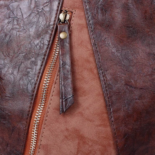 Жіноча сумка-мішок Laskara коричнева (LK10204-choco-camel): Фактура матова, Гладка