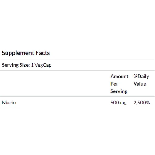 Solaray Niacin, 500 mg, 100 Veg Capsules (SOR04363): Форма выпуска Капсулы