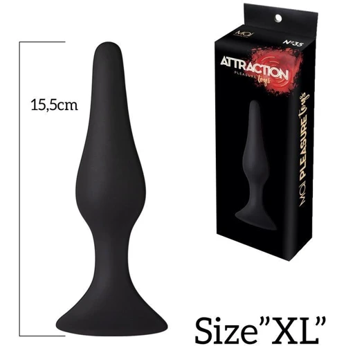Анальная пробка на присоске MAI Attraction Toys №35 Black