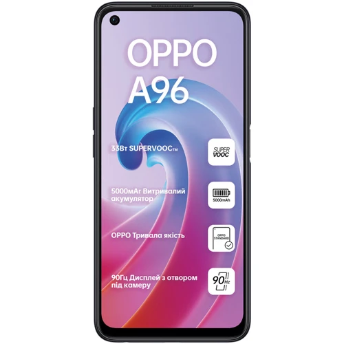 Смартфон Oppo A96 6/128GB Starry Black (UA UCRF): Дисплей 6.59" IPS LCD (1080 x 2412) / 401 ppi