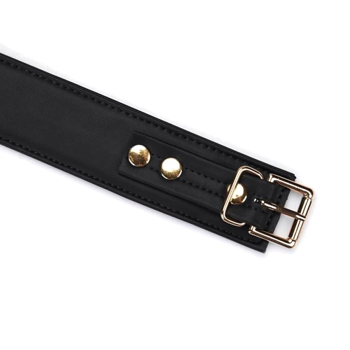 Ошейник с поводком Liebe Seele Black Organosilicon Collar with Leash