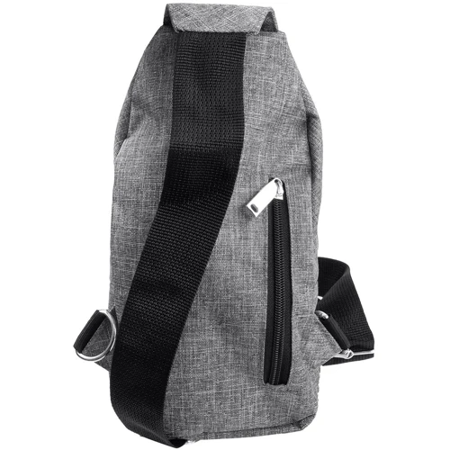 Мужская сумка-слинг DNK Leather серая (DNK-JOKER№4-BAG-7): Пол Мужской