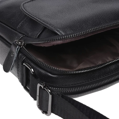 Чоловіча сумка планшет Keizer чорна (K11169-black): Матеріал Натуральна шкіра