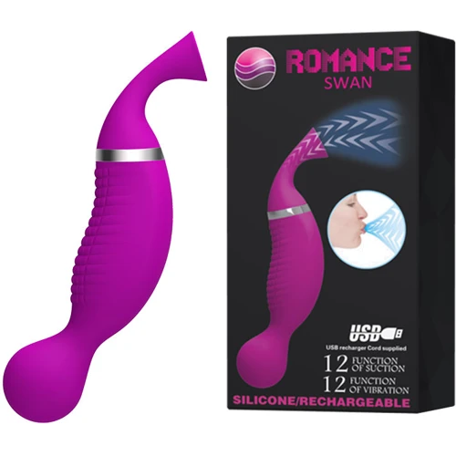 Клиторальный стимулятор Romance Swan Sucking Vibrator Purple