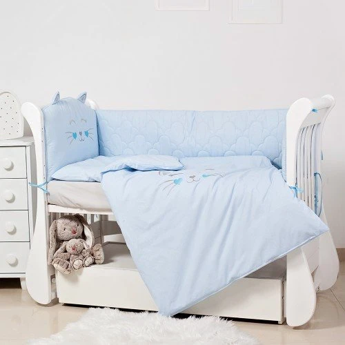 Постельный комплект 6 эл. Twins EVO Miu 4073-EVK-04, Blue, голубой: Тип постельный комплект