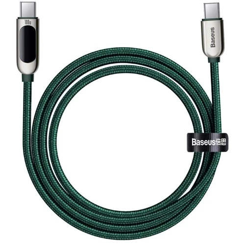 Кабель Baseus Cable USB-C to USB-C Display 100W 2m Green (CATSK-C06): Тип USB-C - USB-C