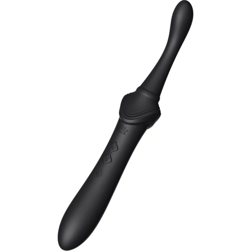 Мультифункциональный вибратор Zalo - Bess 2 Obsidian Black (4 насадки, подогрев)