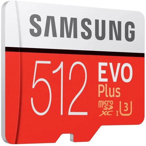 Карта пам'яті Samsung 512GB microSDXC Class 10 UHS-I U1 Evo Plus + adapter (MB-MC512HA / RU): Обсяг 512 ГБ