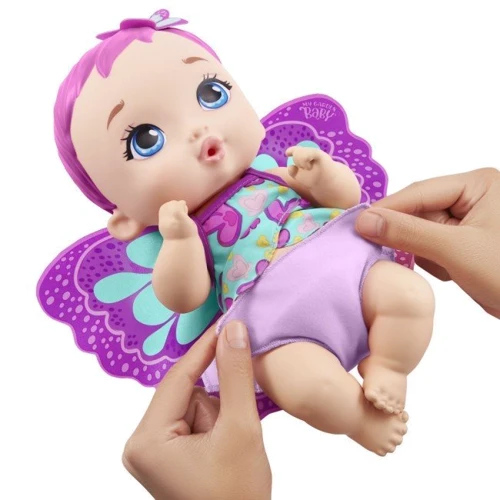 Пупс My Garden Baby Розовые крылышки с бутылочкой (GYP10): Высота, см 30.5