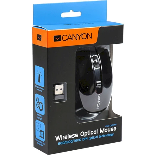 Мышь Canyon CNS-CMSW5B Black: Тип сенсора оптический