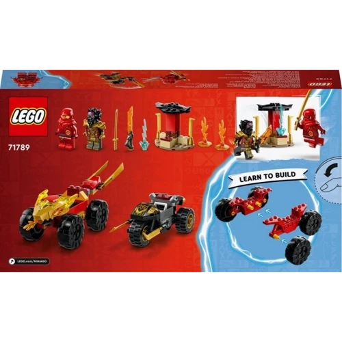 Конструктор LEGO Ninjago Автомобільна та байкова битва Кая та Раса 103 деталей (71789) фото 9