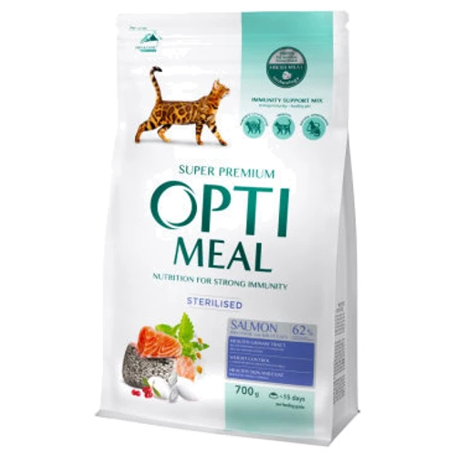 Сухой корм Optimeal Sterilised cats для стерилизованных кошек с лососем 0.7 кг (4820215368155) фото 9