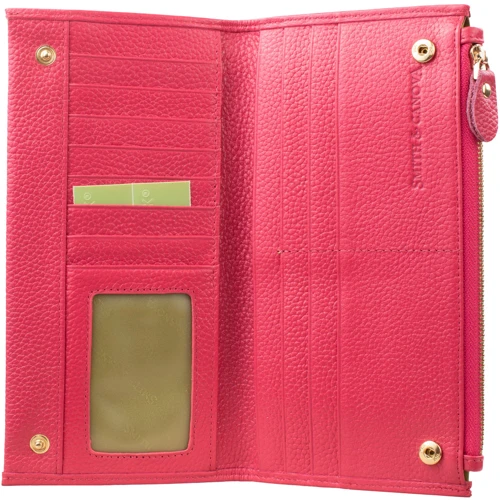 Женский кошелек Smith&Canova красный (FUL-28538-fuchsia): Материал Натуральная кожа