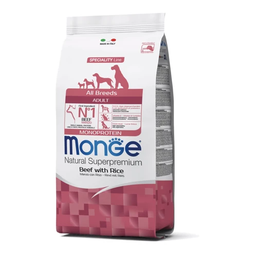 Сухой корм Monge Dog All breeds Adult Beef & Rice говядина с рисом 2.5 кг (70004947)