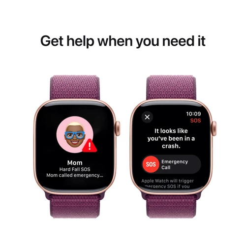 Apple Watch Series 10 46mm GPS Rose Gold Aluminium Case with Plum Sport Loop (MWWV3QH/A) UA фото 7