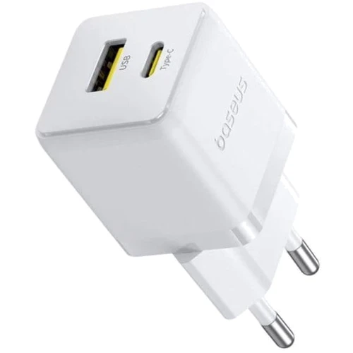 Зарядний пристрій Baseus Wall Charger Palm USB-C+USB 20W White (P10111608213-00)