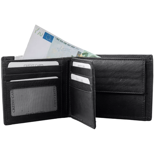 Мужское портмоне DNK Leather черное (DNKN1020-CCF-black): Формат кошелька Вертикальный