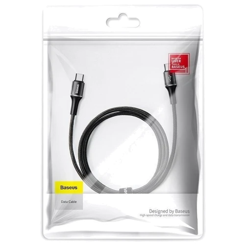 Кабель Baseus USB-C to USB-C 60W PD2.0 60W Halo Data 1m Black (CATGH-J01) фото 7