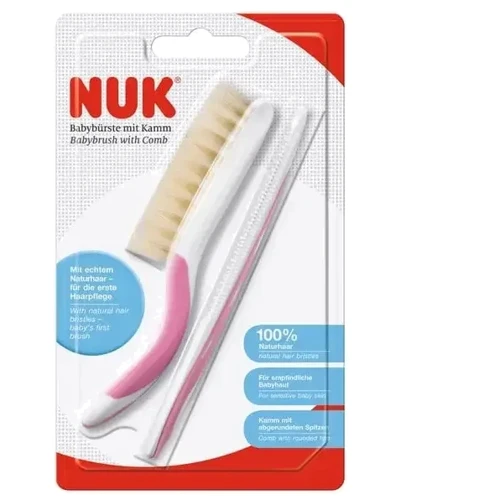 Расческа и щетка для волос Nuk розовая (3952943): Производитель NUK