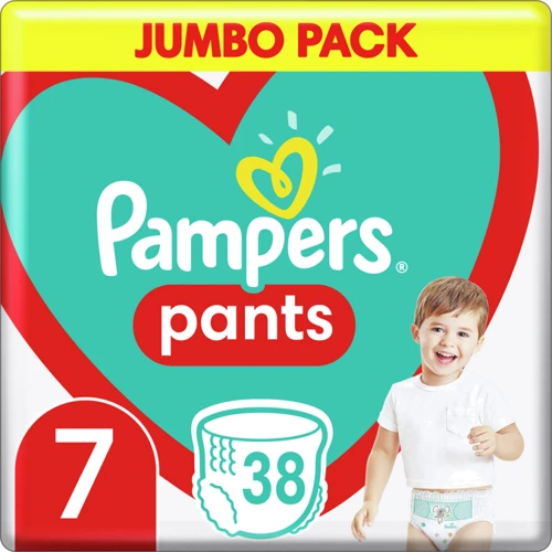 Подгузники Pampers трусики Pants Giant Plus Размер 7 (17+кг) 38 шт. (8006540069387)