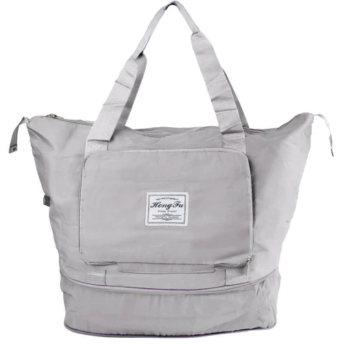 Женская дорожная сумка Valiria Fashion серая (5DETAA2636-grey): Застежка Молния