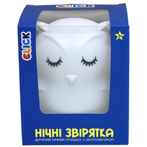 Детский ночник-игрушка Click Ночные зверята Сова 12 см: Вид Животное