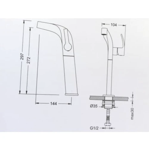 Змішувач для раковини Kraus KEF-15100CH