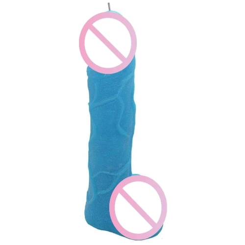 Свеча в виде члена Чистый Кайф Blue size L: Производитель Luxart