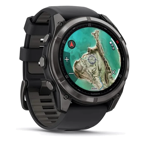 Смарт-часы Garmin Fenix 8 Pro MicroLED 51mm Sapphire Carbon Grey DLC Titanium with Black/Pebble Grey Silicone Band (010-03380-01)