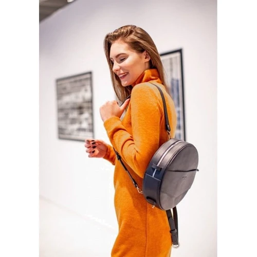 Жіноча сумка через плече BlankNote темно-синя (BN-BAG-30-navy-blue): Фактура матова, Гладка