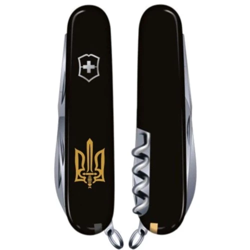 Мультитул Victorinox Spartan Ukraine 91мм/12 функцій/чорний /Трезубець ОУН (1.3603.3_T0305u): Тип Карманный