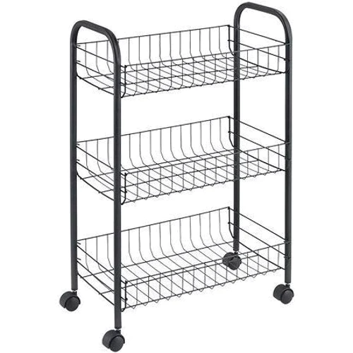 Этажерка Metaltex LUGANO LAVA 3 уровня 41x23x63 см черная (344503)