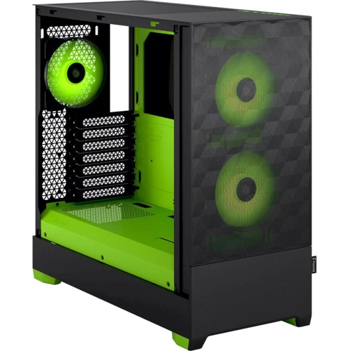 Корпус Fractal Design Pop Air RGB Green Core TG (FD-C-POR1A-04): Материал передней панели сталь