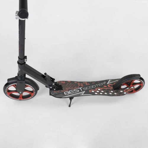 Самокат детский Best Scooter с PU колесами, зажимом руля и 1 амортизатором Black/Red (88914): Тип колес литые