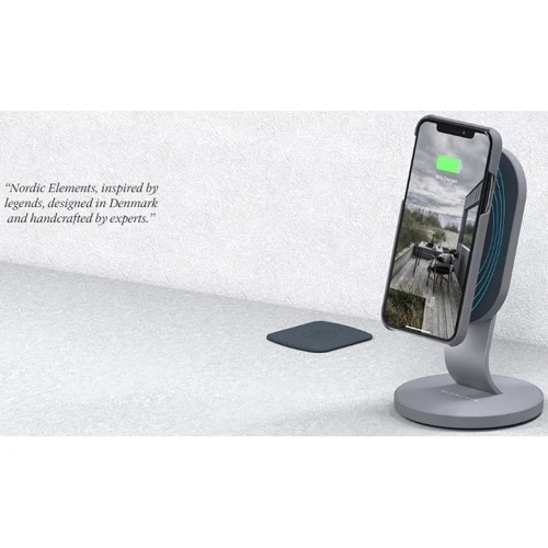 Зарядний пристрій Elements Magnetic Wireless Charger Desktop Thor Gray (E10569)