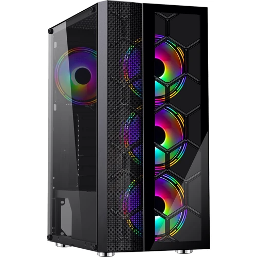 Корпус Frime Nucleus Black (Nucleus-U3-GLS-4DTRMLT16.6WP)