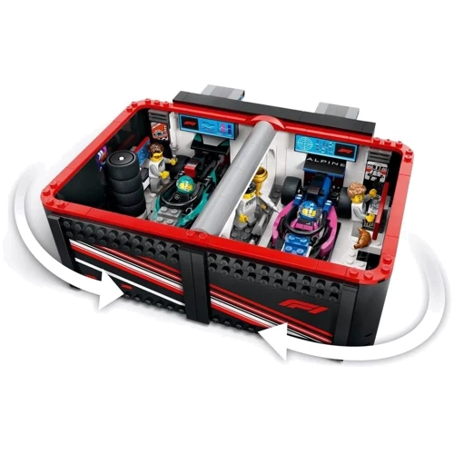 Конструктор LEGO City Гараж F1 и автомобили Mercedes-AMG и Alpine 678 деталей (60444): Количество деталей, шт. 678